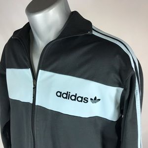 Adidas Men’s Vtg Retro Track Jacket - Black Blue
